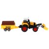 198408 2 traktor s privesem na drevo zluty