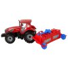 198882 2 traktor s trecim pohonem a pluhem cerveny