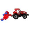 198882 5 traktor s trecim pohonem a pluhem cerveny