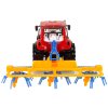 198861 3 traktor s trecim pohonem a se shrnovacem sena cerveny