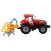 198861 4 traktor s trecim pohonem a se shrnovacem sena cerveny
