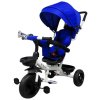 Triciclu T4 R-Sport albastru cu roți EVA, rotație de 360 ​​de grade, frână, roată liberă