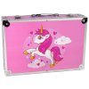 Set de artă mare într-o valiză 145 de elemente unicorn roz