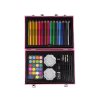 Set de artă mare într-o valiză 145 de elemente unicorn roz