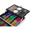 Set de artă mare într-o valiză 145 de elemente unicorn roz