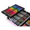 Set de artă mare într-o valiză 145 de elemente unicorn roz