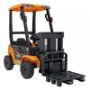 Dětský elektrický vysokozdvižný vozík JCB žlutý04
