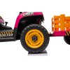 Dětský elektrický traktor BBH 030 s přívěsem růžový12