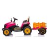 Dětský elektrický traktor BBH 030 s přívěsem růžový04