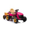 Dětský elektrický traktor BBH 030 s přívěsem růžový05