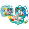 Set medic pentru copii cu o papusa si accesorii intr-o carcasa verde