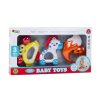 Set jucarii pentru bebelusi, zornaie, dinti, zebra, crab, vulpe, 3 buc