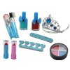 Set de cosmetice intr-o cutie pentru machiaj si unghii Korunka blue