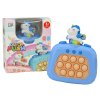 Joc senzorial unicorn Pop It functioneaza cu baterie cu lumini si sunete roz albastru
