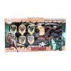 212440 2 set pistole s tercem a penovymi sipkami dinosauri hnedy