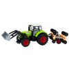 213013 1 zemedelsky traktor s bagrem a diskovym branou zeleny