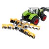 213013 2 zemedelsky traktor s bagrem a diskovym branou zeleny