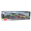 213013 3 zemedelsky traktor s bagrem a diskovym branou zeleny