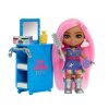 217789 3 ruzove duhove letadlo barbie extra fly minis panenka pilotka