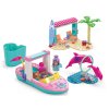Kit de constructie 121 piese MEGA Barbie Color Reveal Adventure cu delfini