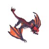 217492 4 sedo oranzovy drak figurka na hrani 21 cm