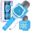 Bezdrátový karaoke mikrofon s Bluetooth modrý7