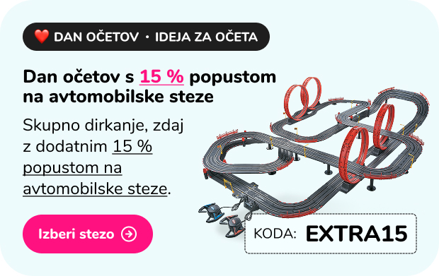 Dan očetov s 15 % popustom na avtomobilske steze