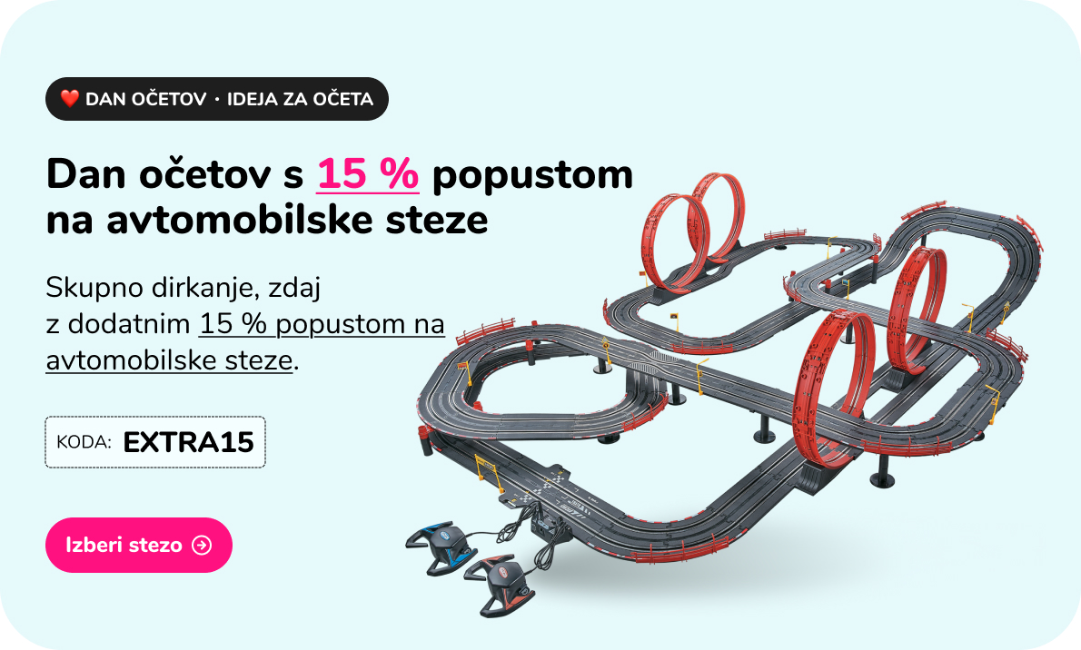Dan očetov s 15 % popustom na avtomobilske steze