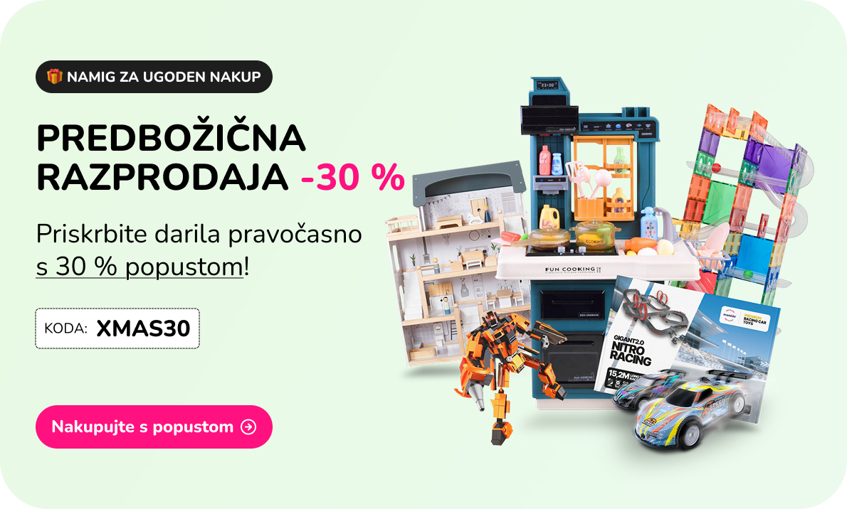 PREDBOŽIČNA RAZPRODAJA -30 %