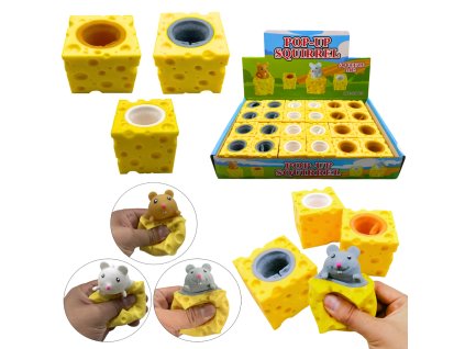 Mouse in Cheese Squishy Pop It senzorična igrača