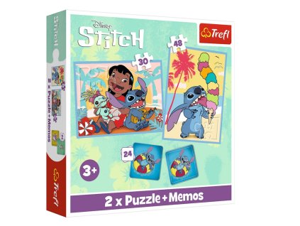 225072 puzzle a pexeso lilo a stitch 2v1 trefl
