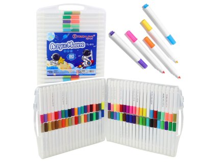 pol pl Zestaw Pisakow Markerow Akrelowych W Organizerze 80szt 21532 1