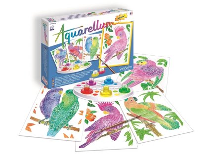 238869 akvarely junior papousci
