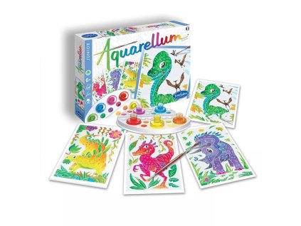 240684 akvarely junior dinosauri