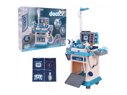 mega zestaw lekarza niebieski akcesoria