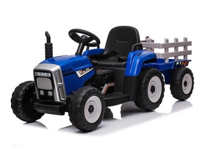 traktor s vlečkou modrý