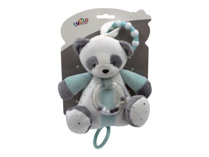 Závěsná plyšová hračka s chrastítkem panda
