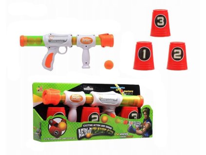 Velika pištola na penaste kroglice s lončki