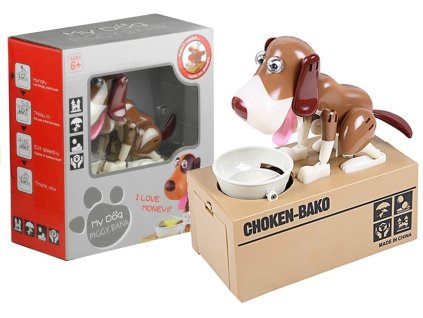 Mince požírající Pes světle hnědý - originální pokladnička