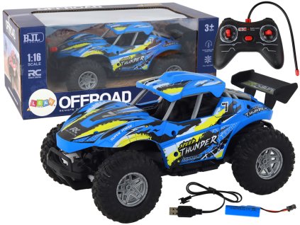 Terenski avto na daljinsko vodenje R/C 1:16 modre barve