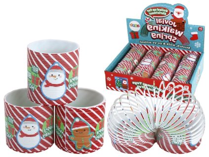 Relaksacijska vzmet 6 cm s božičnimi motivi rdeča