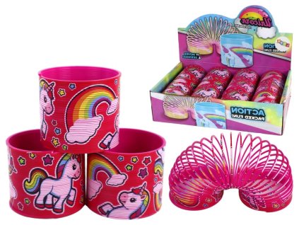 Vzmet z motivom Samoroga 6 cm rožnata