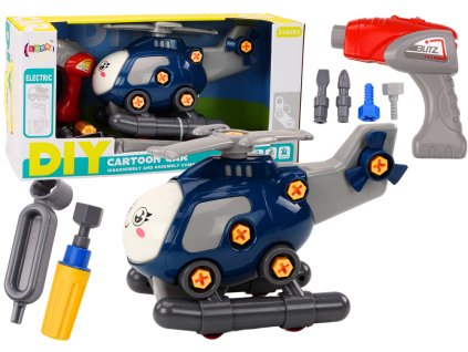 Montážní vrtulník DIY pro nejmenší modrý1