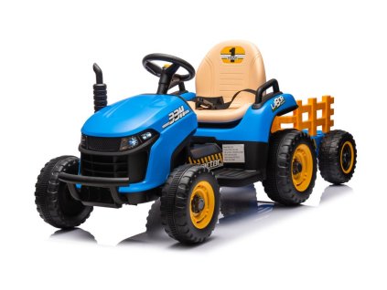 Dětský elektrický traktor BBH 030 s přívěsem modrý02