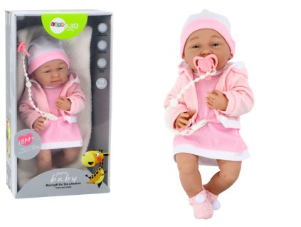 pol pl Lalka Bobas Ze Smoczkiem Sukienka Czapeczka Rozowa Kocyk Akcesoria 35 cm 18157 1