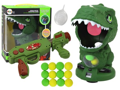 210970 dovednostni hra strileni na dinosaura zelena pistole kulicky