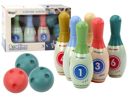 Spretnostna igra Set kegljov 6 delov barvna