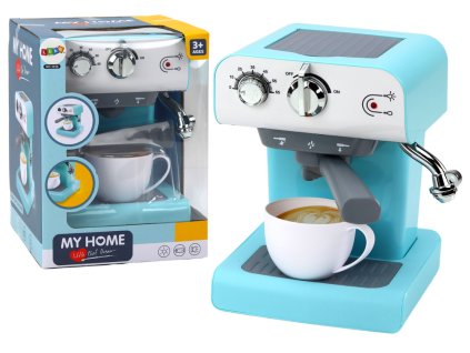 Igrača kavni avtomat AGD s paro v turkizni barvi