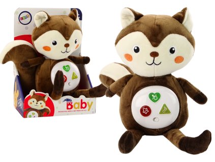 Interaktivna izobraževalna plišasta veverica uspavalka in ljubkovalnik z melodijami