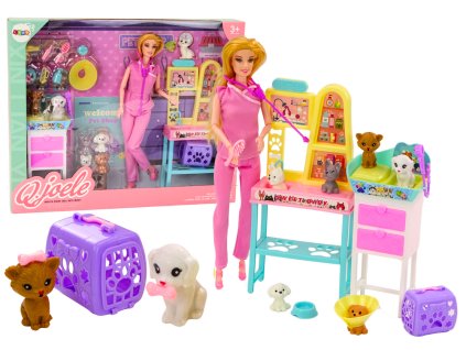 Komplet Lutka Veterinar Zdravniško pohištvo in dodatki Živali